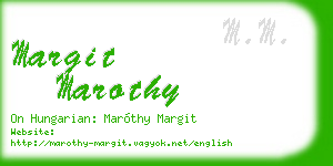 margit marothy business card
