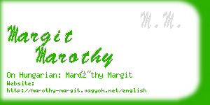 margit marothy business card